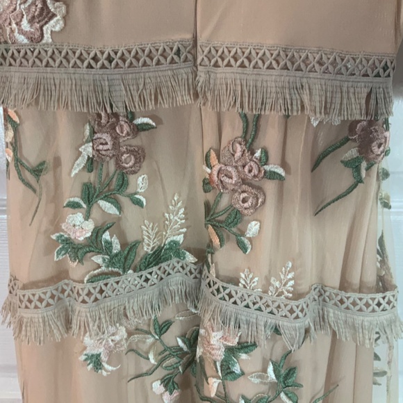 Just Me Embroidered Mesh Formal Wedding Party Dress Size XS - Picture 9 of 12